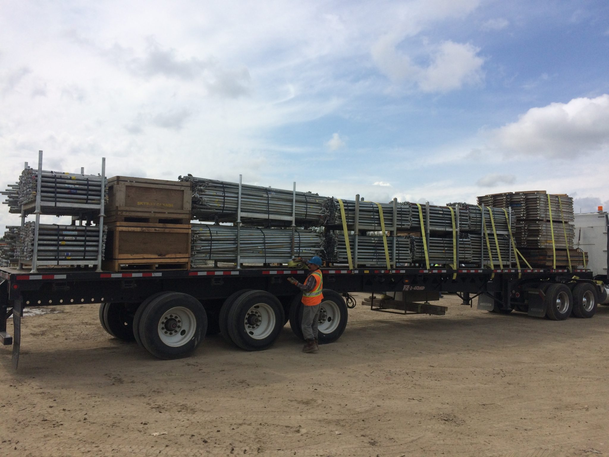 Scaffolding Company Semi Hauling our scaffolding gear